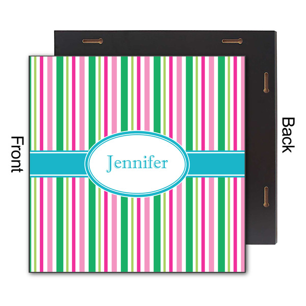 Grosgrain Stripe 12x12 Wood Print - Front & Back View