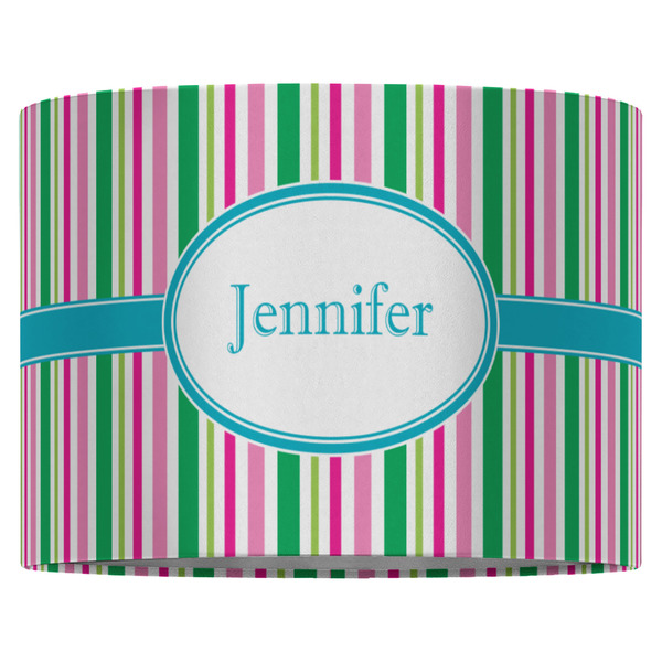 Grosgrain Stripe 16" Drum Lampshade - FRONT (Fabric)