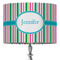 Grosgrain Stripe 16" Drum Lampshade - ON STAND (Fabric)