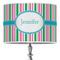 Grosgrain Stripe 16" Drum Lampshade - ON STAND (Poly Film)