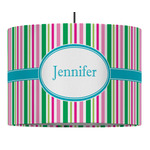 Grosgrain Stripe Drum Pendant Lamp (Personalized)