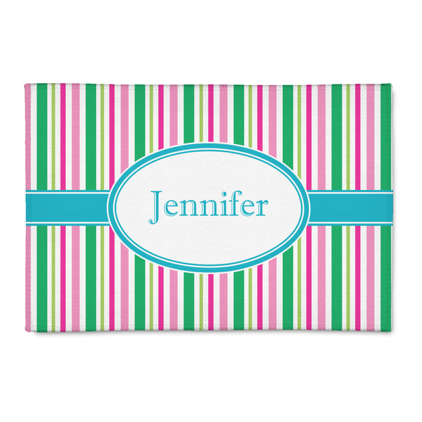 Custom Grosgrain Stripe Patio Rug (Personalized)