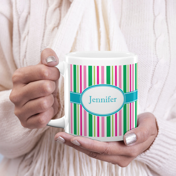 Grosgrain Stripe 20oz Coffee Mug - LIFESTYLE
