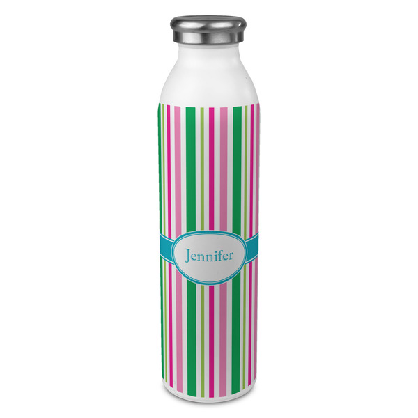 Custom Grosgrain Stripe 20oz Stainless Steel Water Bottle - Full Print (Personalized)