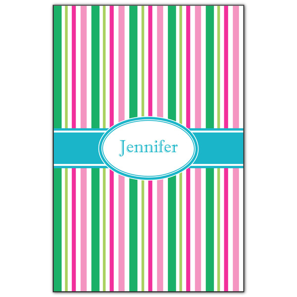Custom Grosgrain Stripe Wood Print - 20x30 (Personalized)