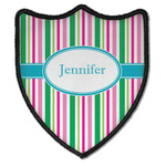 Grosgrain Stripe Iron On Shield Patch B w/ Name or Text