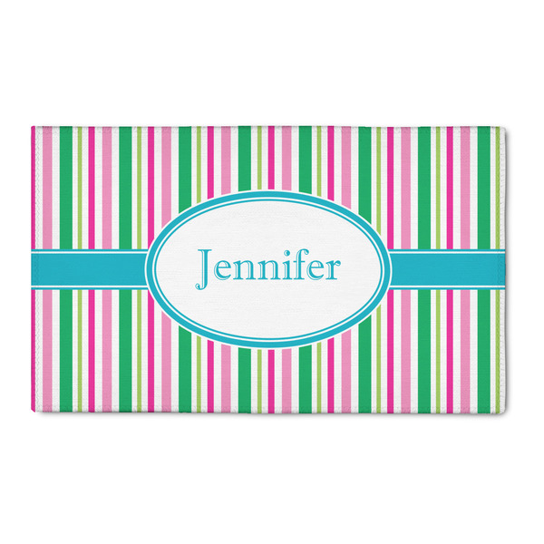 Custom Grosgrain Stripe 3' x 5' Patio Rug (Personalized)