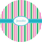 Grosgrain Stripe Multipurpose Round Labels - 4" (Personalized)