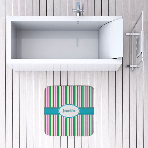 Grosgrain Stripe 48x48 Foam Memory Mat - LIFESTYLE