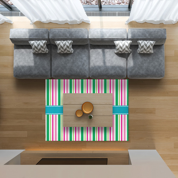 Grosgrain Stripe 5'x7' Indoor Area Rugs - IN CONTEXT