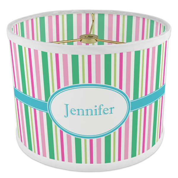 Grosgrain Stripe 8" Drum Lampshade - ANGLE Poly-Film