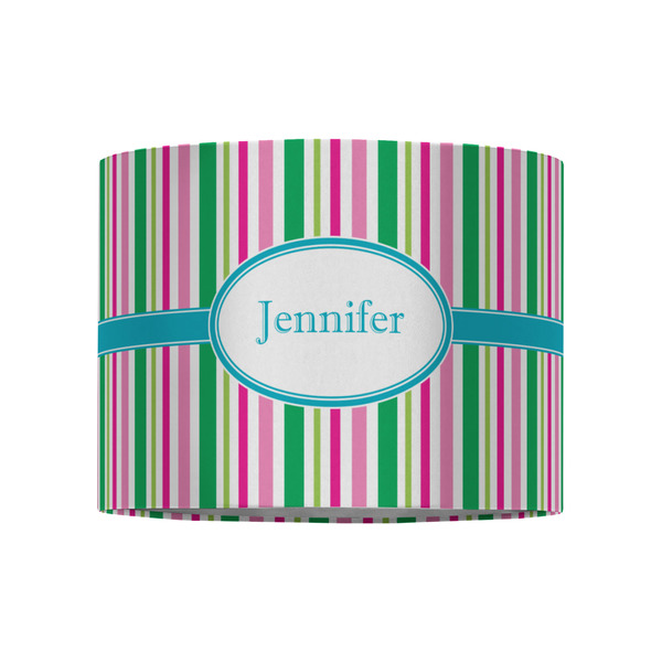 Grosgrain Stripe 8" Drum Lampshade - FRONT (Fabric)