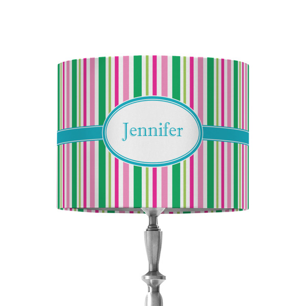 Custom Grosgrain Stripe 8" Drum Lamp Shade - Fabric (Personalized)