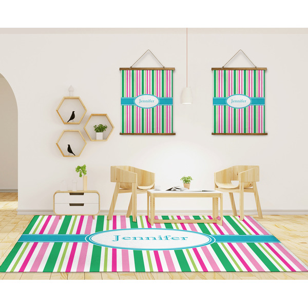 Grosgrain Stripe 8'x10' Indoor Area Rugs - IN CONTEXT