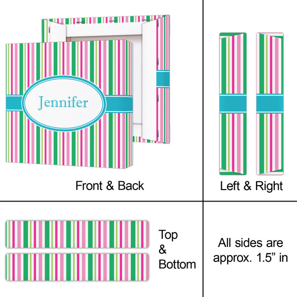 Grosgrain Stripe 8x8 - Canvas Print - Approval