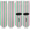 Grosgrain Stripe Adult Crew Socks - Double Pair - Front and Back - Apvl