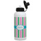 Grosgrain Stripe Water Bottles - Aluminum - 20 oz - White (Personalized)