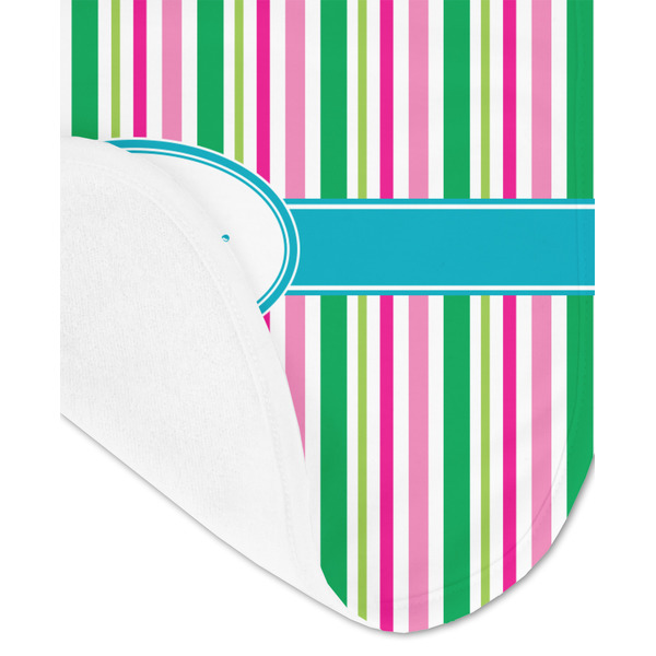 Grosgrain Stripe Baby Bib - AFT detail