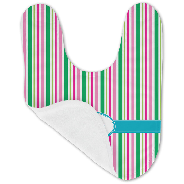 Grosgrain Stripe Baby Bib - AFT folded