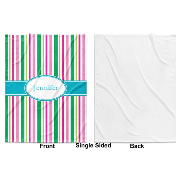 Grosgrain Stripe Baby Blanket (Single Side - Printed Front, White Back)