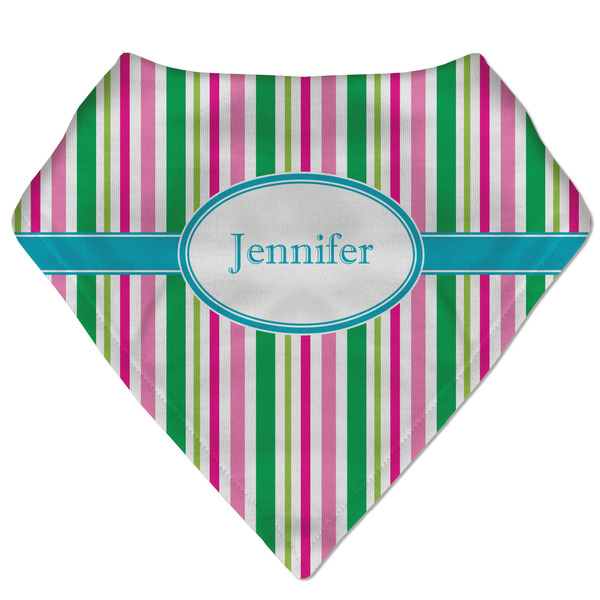 Custom Grosgrain Stripe Bandana Bib (Personalized)