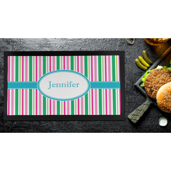 Grosgrain Stripe Bar Mat - Small - LIFESTYLE