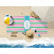 Grosgrain Stripe Beach Towel Lifestyle