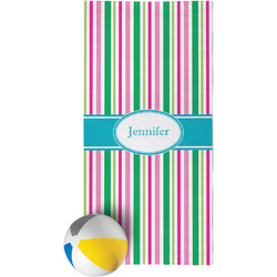 Grosgrain Stripe Beach Towel (Personalized)