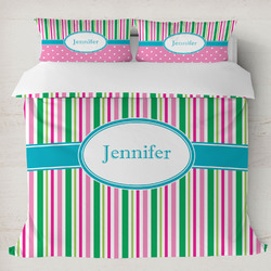 Grosgrain Stripe Duvet Cover Set - King (Personalized)