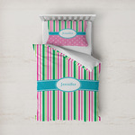 Grosgrain Stripe Duvet Cover Set - Twin (Personalized)