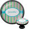 Grosgrain Stripe Cabinet Knob (Black) (Personalized)