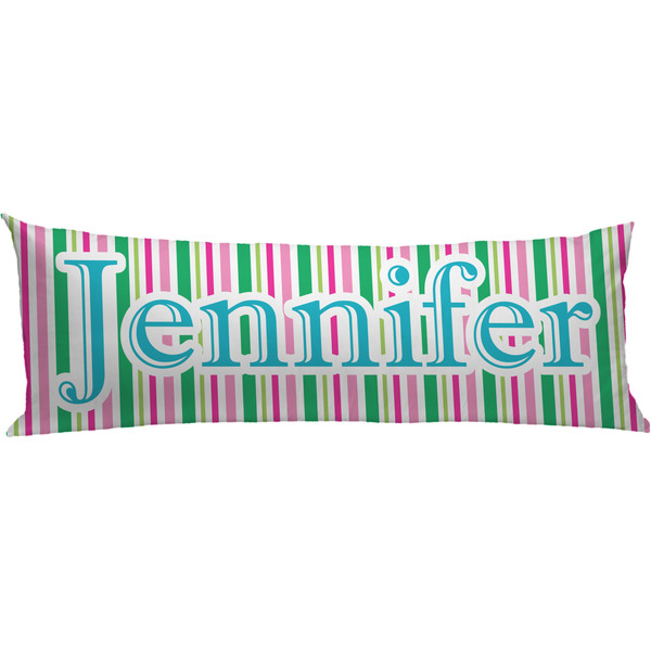 Custom Grosgrain Stripe Body Pillow Case (Personalized)