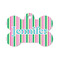 Grosgrain Stripe Bone Shaped Dog ID Tag - Small (Personalized)