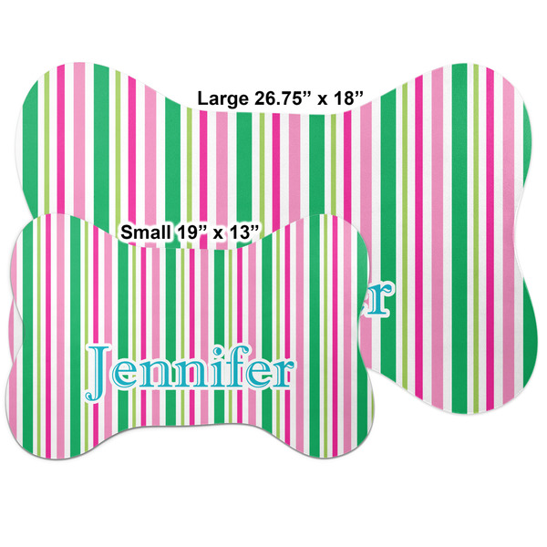 Grosgrain Stripe Bone Shaped Mat Comparison