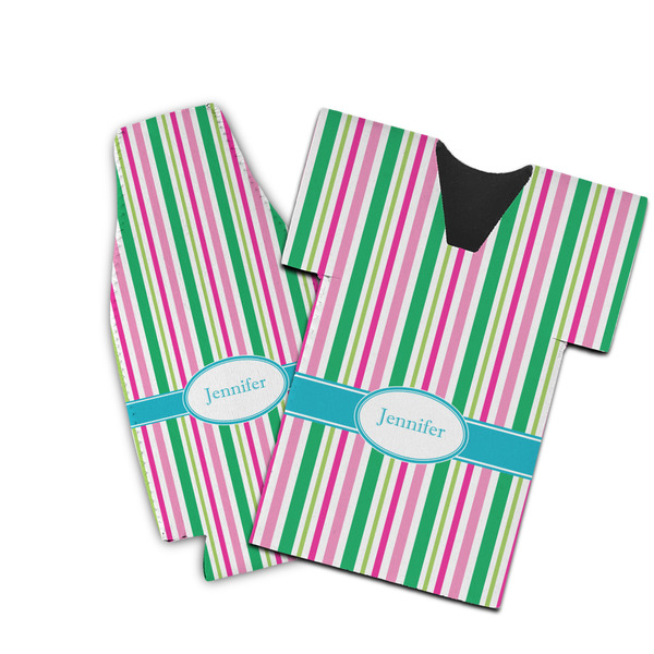 Custom Grosgrain Stripe Bottle Cooler (Personalized)