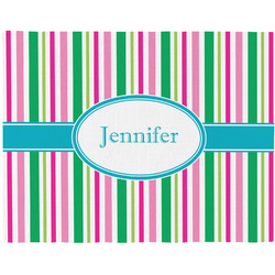 Grosgrain Stripe Woven Fabric Placemat - Twill w/ Name or Text