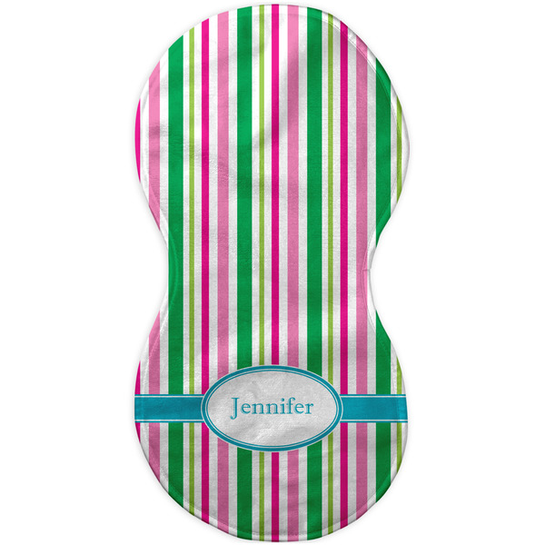 Grosgrain Stripe Burp Peanut Shaped Flat