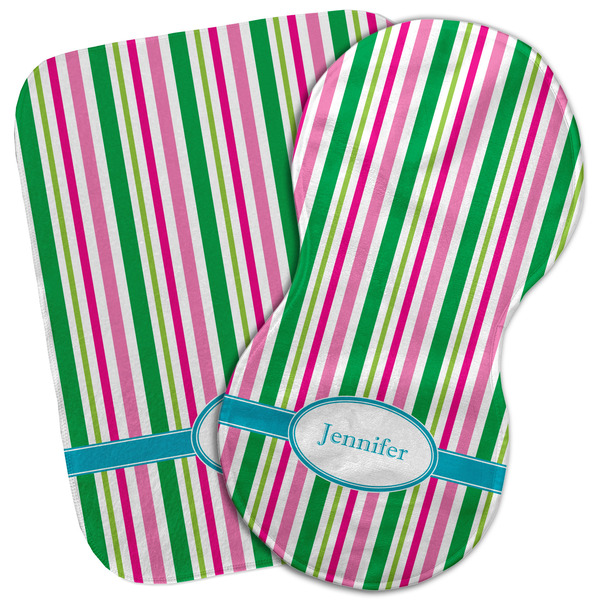 Custom Grosgrain Stripe Burp Cloth (Personalized)