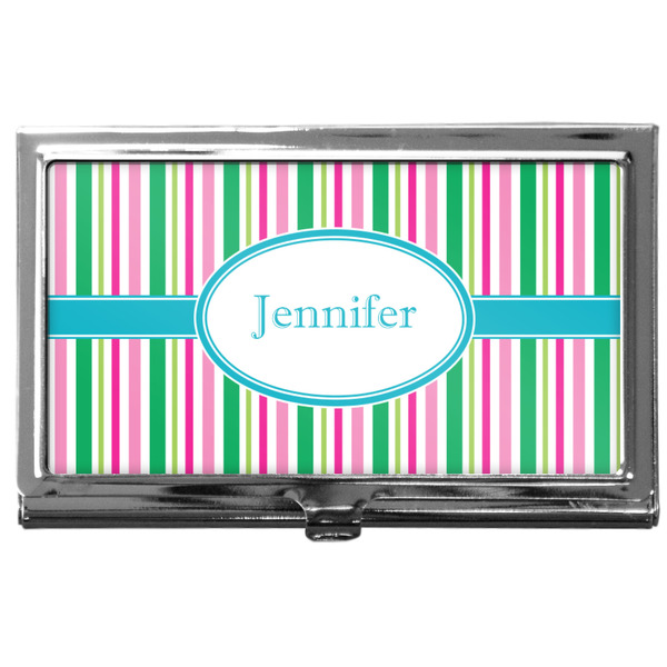 Custom Grosgrain Stripe Business Card Case