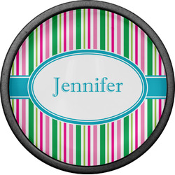 Grosgrain Stripe Cabinet Knob (Black) (Personalized)