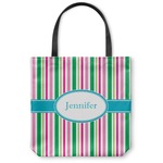 Grosgrain Stripe Canvas Tote Bag - Large - 18"x18" (Personalized)