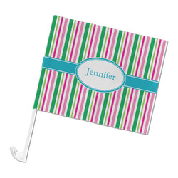 Grosgrain Stripe Car Flag - Large (Personalized)