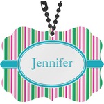 Grosgrain Stripe Rear View Mirror Decor (Personalized)