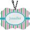 Grosgrain Stripe Rear View Mirror Decor (Personalized)