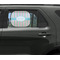 Grosgrain Stripe Car Sun Shade Black - In Car Window