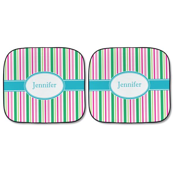 Grosgrain Stripe Car Sun Shades - FRONT