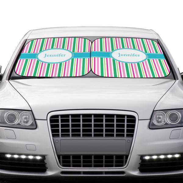 Grosgrain Stripe Car Sun Shades - IN CONTEXT