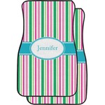 Grosgrain Stripe Car Floor Mats (Front Seat) (Personalized)