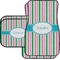 Grosgrain Stripe Car Floor Mats Set - 2 Front & 2 Back (Personalized)