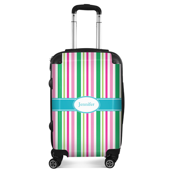 Custom Grosgrain Stripe Suitcase - 20" Carry On (Personalized)